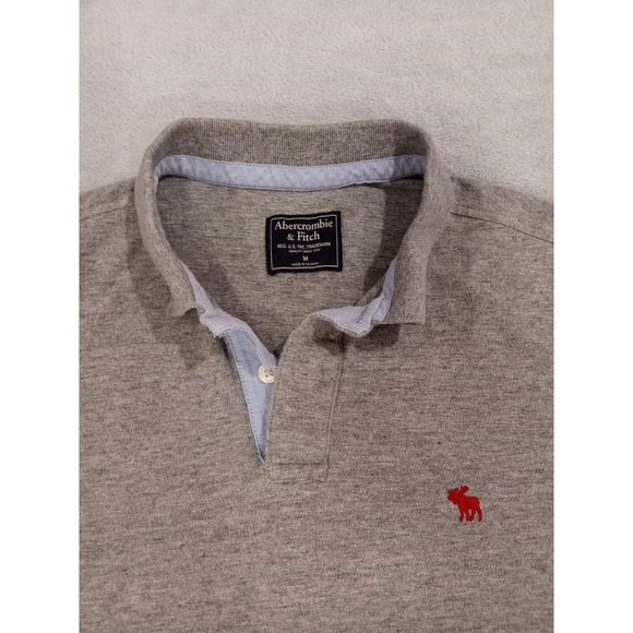 Abercrombie & Fitch Other - Abercrombie & Fitch‎ Polo Shirt Mens Medium Gray Muscle Outdoor Casual Preppy